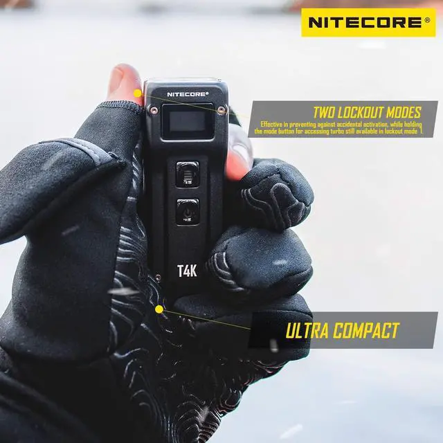 Alt view image 5 of 7 - T4K 4000 Lumen LED USB-C Rechargeable EDC Keychain Flashlight Tag