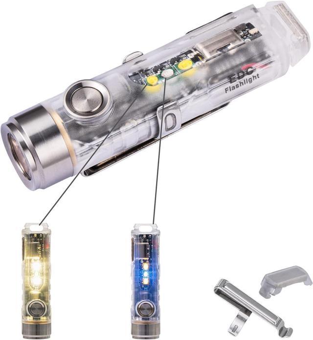 Main image of G4 Aurora A8 USB-C LED Keychain Flashlight, Momentary On, Lock Mode, Max 650 High Lumen Super Bright with EDC Mini Size, USB-C Rechargeable,8 Modes,Gift for Checking,Reading(365nm/White)