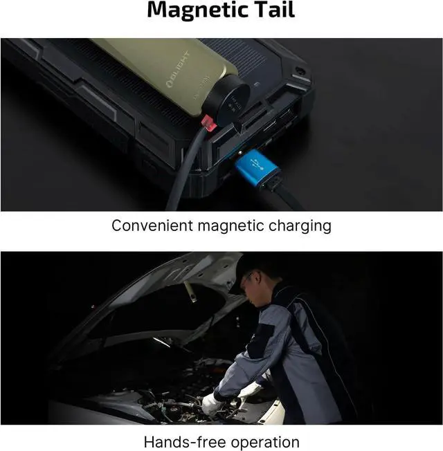 Alt view image 4 of 7 - Arkfeld Ultra 1400 Lumens EDC Flat Flashlight Rechargeable Compact Pocket Flash Light Combines White LED UV and Green Beam Triple Sources Perfect for Checking Working (Olive-Green)