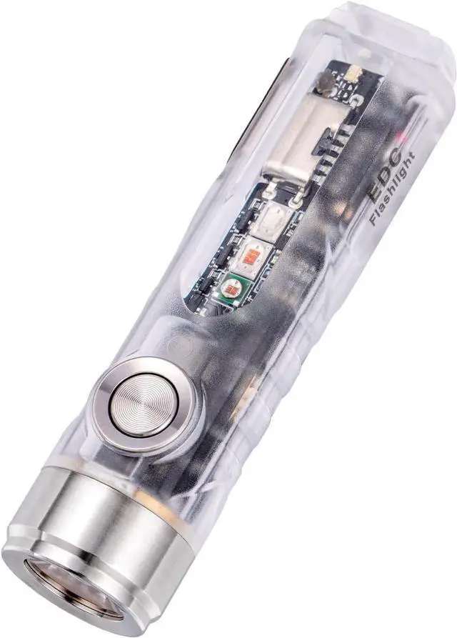 Main image of A8 (G4) USB-C Keychain Flashlight, Practical Keyring Flashlight with 650 lumens Front Light and Sidelight Amber Red Blue for Everyday Carry, Biking, Hiking, and Running