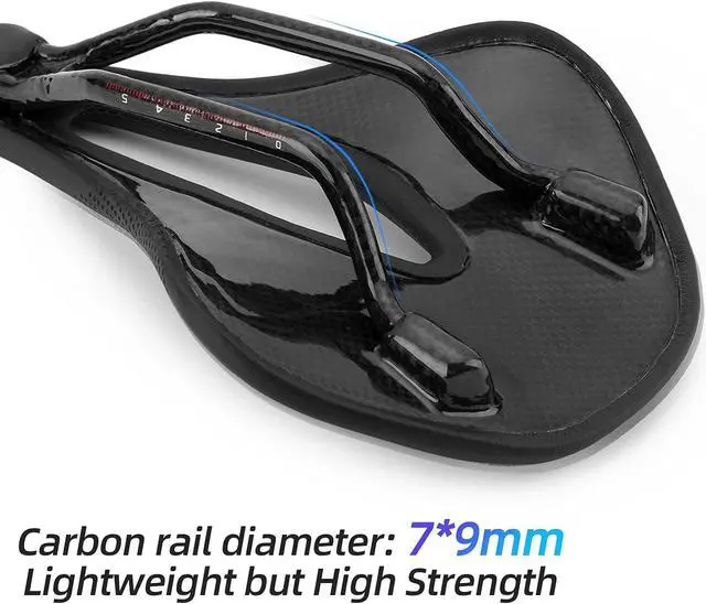 Alt view image 3 of 7 - Bike Seat Lightweight Carbon Fiber Bike Saddle Comfortable Road Bike Seat Bicycle Accessories for Men Women Pneumatic Cycling Saddle Cushion Shock Absorbing for Road MTB Mountain Bikes