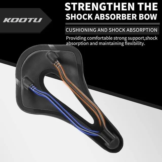 Alt view image 4 of 7 - Road Bike Saddle, Comfort Bicycle Seat for Men and Women, Waterproof Breathable Shock AbsorbingExercise Bike Seat Replacement for BMX, MTB & Road