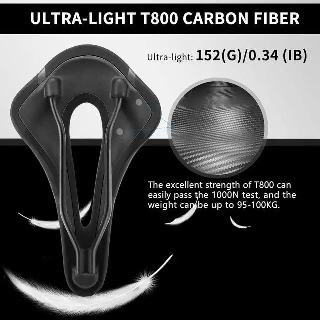 Alt view image 5 of 7 - Road Bike Saddle, Comfort Bicycle Seat for Men and Women, Waterproof Breathable Shock AbsorbingExercise Bike Seat Replacement for BMX, MTB & Road