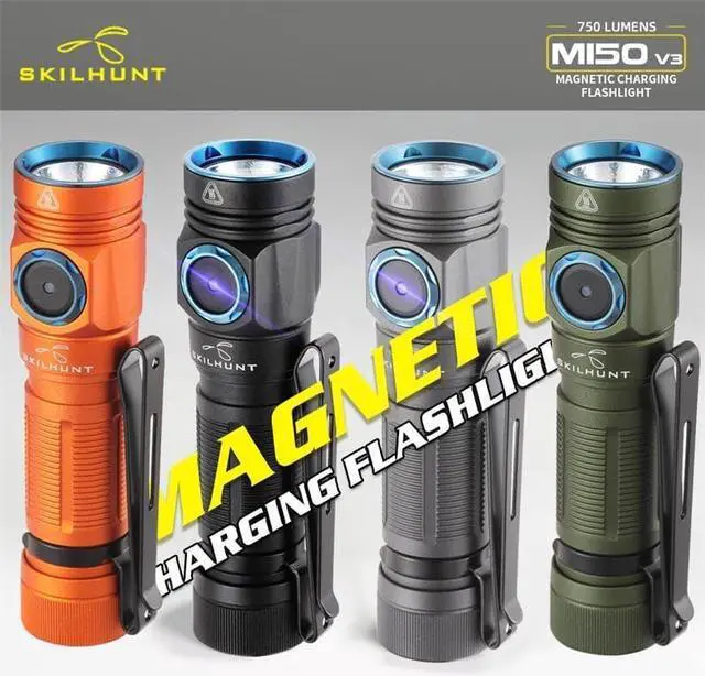 Alt view image 2 of 7 - M150 V3 Pocket AA led Police 750 Lumen Outdoor Home use Keychain EDC Magnetic USB Rechargeable Light Flashlight(M150 V3 High CRI)