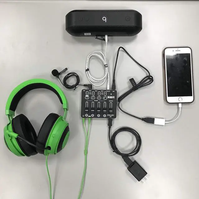 Alt view image 2 of 7 - Just Mic 4 mini Microphone Mixer 4 channels/Portable Phantom power/Audio Interface