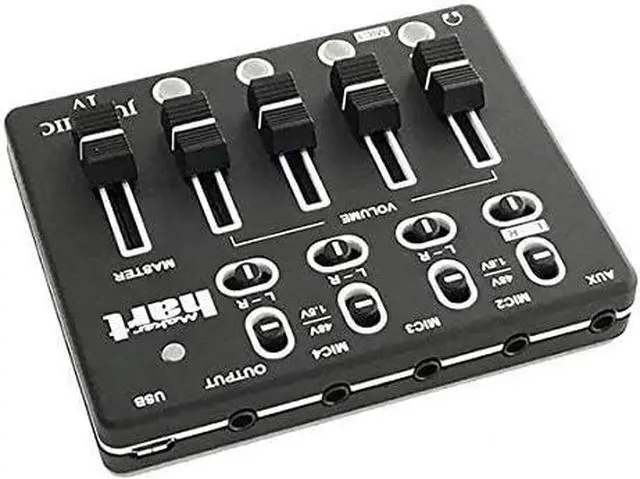 Alt view image 7 of 7 - Just Mic 4 mini Microphone Mixer 4 channels/Portable Phantom power/Audio Interface