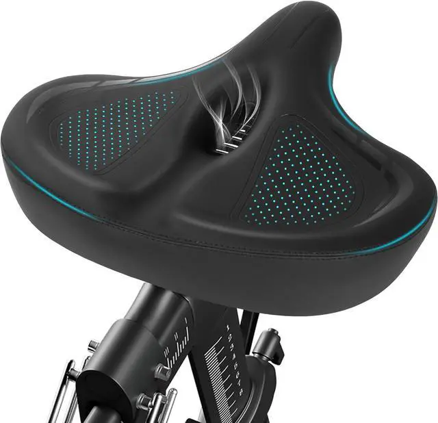 Main image of Oversized Bike Seat for Men Women Comfort,Wide Bike Seat Cushion Replacement, Breathable Corfortable Bicycle Seat Saddle Compatible with Peloton/Exercise/Stationary/Electric/Cruiser Bikes