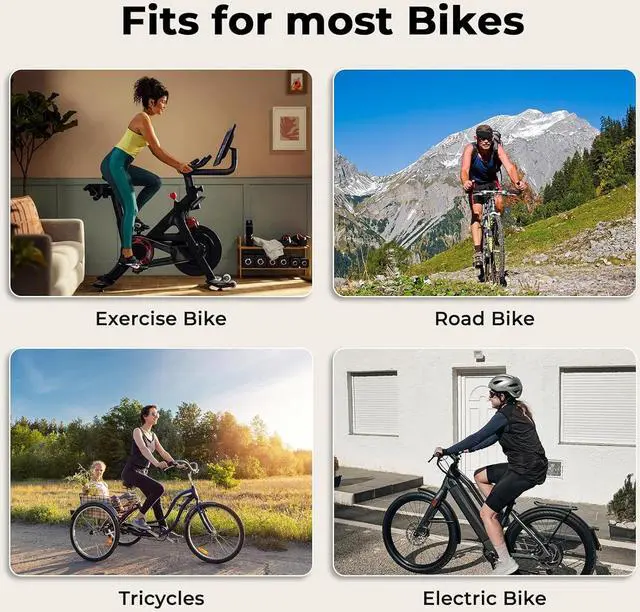 Alt view image 6 of 6 - Oversized Bike Seat for Men Women Comfort,Wide Bike Seat Cushion Replacement, Breathable Corfortable Bicycle Seat Saddle Compatible with Peloton/Exercise/Stationary/Electric/Cruiser Bikes