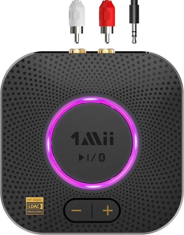 Main image of B06S+ Bluetooth 5.2 Receiver HiFi Bluetooth Audio Adapter w/LDAC aptx HD & aptx Low Latency Long Range Hi-Res Audio with Volume Control 3.5mm & RCA outputs Easy Setup for Home Stereo System
