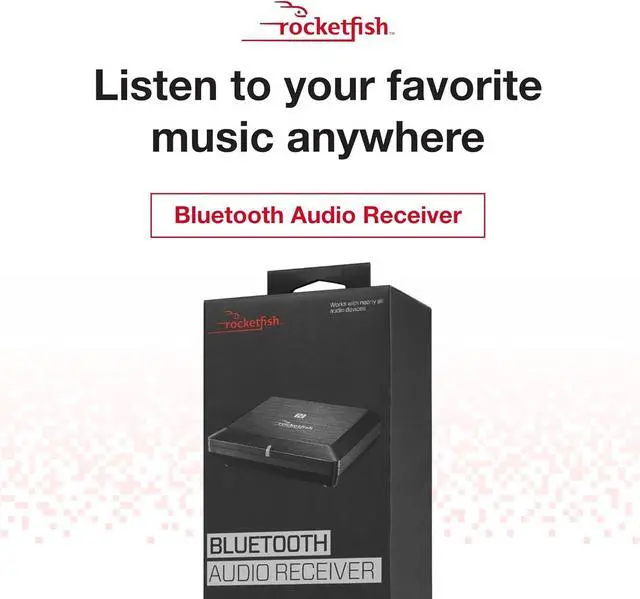 Alt view image 2 of 7 - Bluetooth Audio Receiver - Wireless Transmitter for Home Sound System - in-Home Bluetooth Stereo Receiver with Eight-Device Memory - Wireless Speaker Receiver Ranges up to 100'