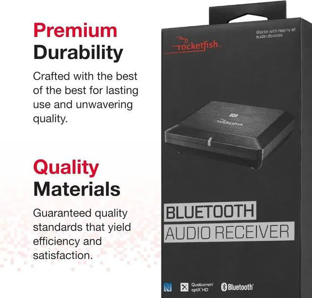 Alt view image 6 of 7 - Bluetooth Audio Receiver - Wireless Transmitter for Home Sound System - in-Home Bluetooth Stereo Receiver with Eight-Device Memory - Wireless Speaker Receiver Ranges up to 100'