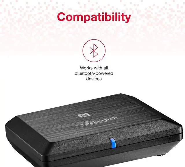 Alt view image 7 of 7 - Bluetooth Audio Receiver - Wireless Transmitter for Home Sound System - in-Home Bluetooth Stereo Receiver with Eight-Device Memory - Wireless Speaker Receiver Ranges up to 100'