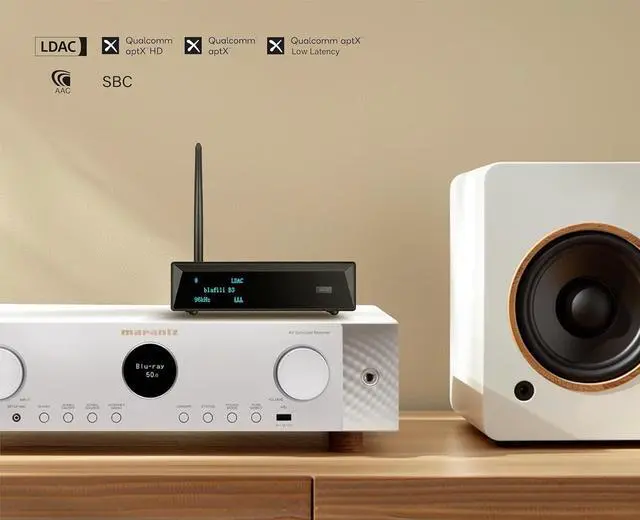 Alt view image 4 of 7 - B3 Professional XLR Bluetooth v5.1 Music Receiver LDAC & aptX HD Streamer Built-in ESS DAC Analog RCA Digital Optical and COAXIAL Outputs for Audio Mixer DJ Speakers & PA System