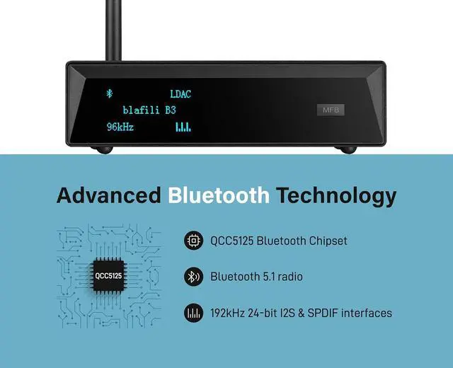 Alt view image 3 of 7 - B3 Professional XLR Bluetooth v5.1 Music Receiver LDAC & aptX HD Streamer Built-in ESS DAC Analog RCA Digital Optical and COAXIAL Outputs for Audio Mixer DJ Speakers & PA System