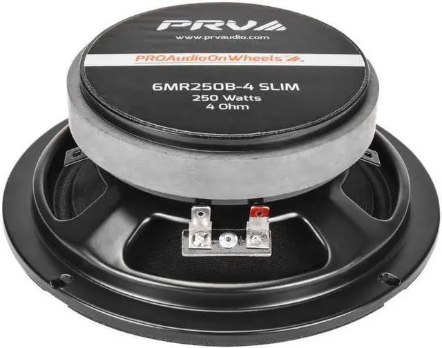 Alt view image 7 of 7 - 2X 6MR250B-4 Slim Midrange 6.5" Shallow Bullet Speakers 250 Watts 4 Ohm, Slim Mount Car Audio Bullet Loudspeaker Compact for Doors with 1 Exclusive Lanyard (2 Speakers)
