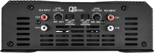 Alt view image 5 of 7 - QS1200.4 2 Ohm Compact 4 Channel Car Audio Amplifier 4 x 310 Watts RMS at 2 Ohm - High Power Stereo 12 Volts Amp Class D Full Range Bridgeable