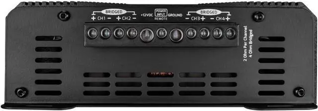 Alt view image 4 of 7 - QS1200.4 2 Ohm Compact 4 Channel Car Audio Amplifier 4 x 310 Watts RMS at 2 Ohm - High Power Stereo 12 Volts Amp Class D Full Range Bridgeable