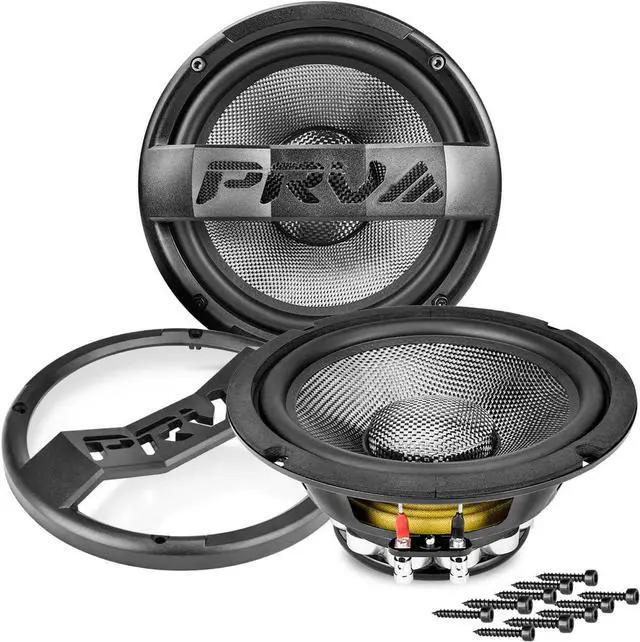 Main image of Fiber 8" Midrange Speaker 500 Watts 4 Ohm Neodymium 8MR500CF-NDY-4 Water Resistant Pro Audio Loudspeaker for Boat UTV 4-Wheeler Motorcycle (2 Speakers)