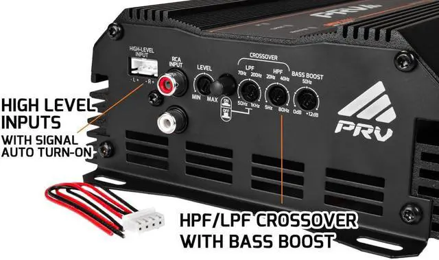 Alt view image 7 of 7 - MDX2500.1 1 Ohm Mini Car Audio Amplifier 1 Channel 2600 Watts RMS Ultra Compact Full Range Monoblock Class D Amp for Powersports, Motorcycles, ATV, for High Power Loudspeaker Systems