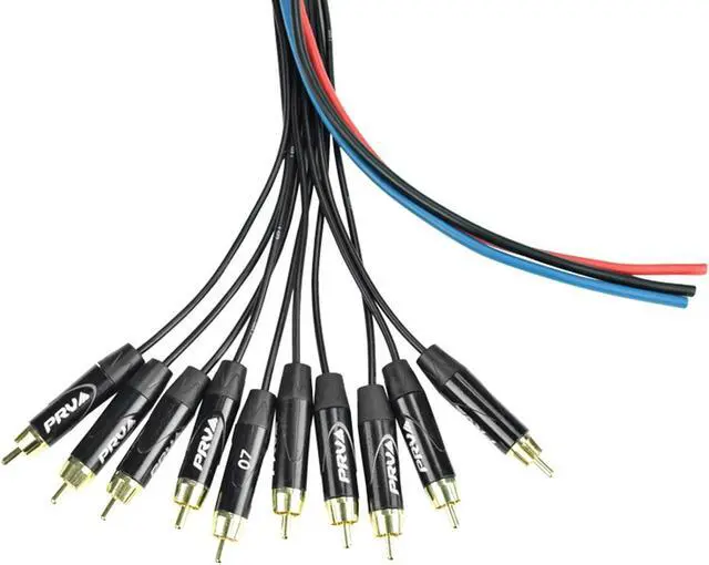 Alt view image 2 of 6 - 10RCA-50 Car Audio 50 Ft Medusa Cable 10 RCA Channels + 3 Power
