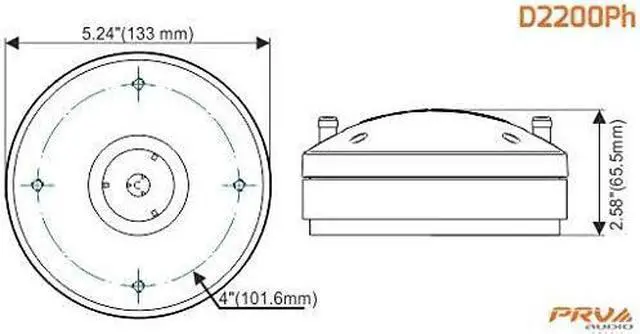 Alt view image 4 of 5 - Compression Driver D2200Ph - 2 Inch Exit Phenolic Compression Driver for Mid High Vocals - Midrange Pro Car Audio Systems