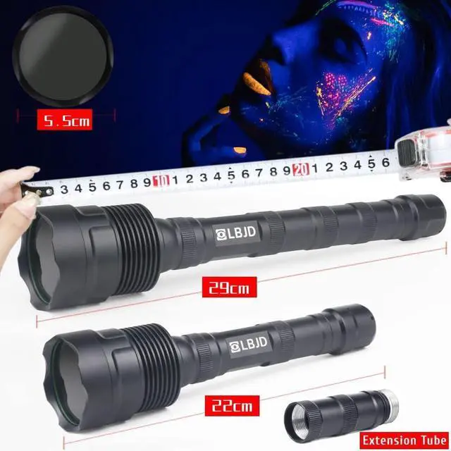 Alt view image 5 of 7 - UV Black Light Flashlite, High Power Blacklight Flashlights with Professional Filtered 3 LED Bead, for Pet Urine Detection, Dry Stains, Gemstone Observation(8.6'' 11.4'')