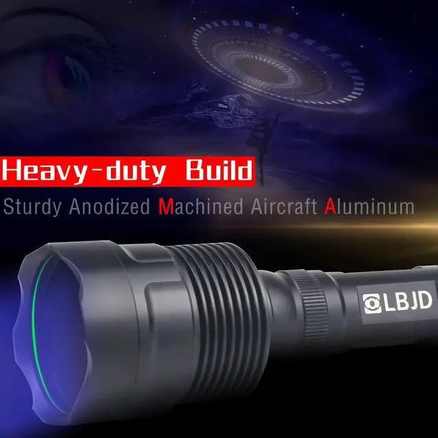 Alt view image 6 of 7 - UV Black Light Flashlite, High Power Blacklight Flashlights with Professional Filtered 3 LED Bead, for Pet Urine Detection, Dry Stains, Gemstone Observation(8.6'' 11.4'')