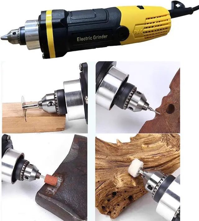 Alt view image 2 of 7 - 500W Electric Mini Die Drill Grinder Carver Set Power Rotary Tool, Adjustable 6 Step Variable Speed, 31000 RPM, with Removable Transparent Safety Guard
