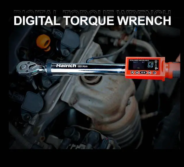 Alt view image 6 of 6 - Digital Torque Wrench 3 8 Drive, 5-100FT-LB/0-135N.M, Torque Range Accurate to ±2%,Electric Torque Wrench with Buzzer and LED Flash Notification for Bike/Motorcycle/Auto Repair