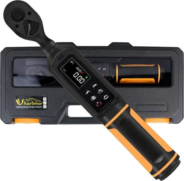 Main image of Digital Torque Wrench 3/8 Drive, 0.66-44.29Ft.lbs/0.9-60Nm Range, Electric Torque Wrench with Dual Direction Ratchet, ±2% Accuracy with Vibration, Buzzer and LED Alert