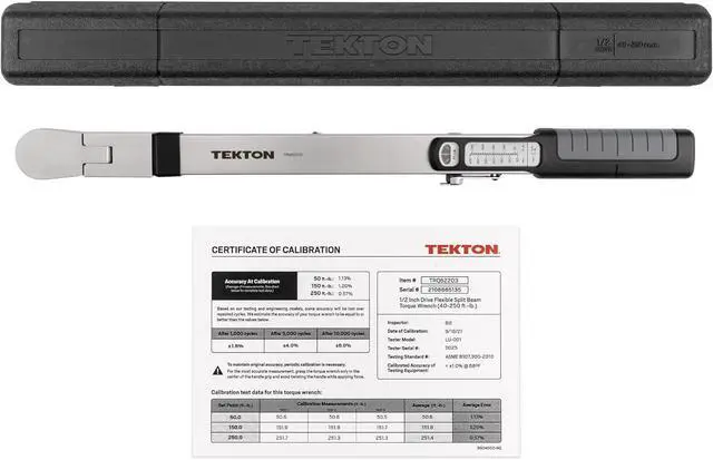 Alt view image 2 of 7 - 1/2 Inch Drive 72-Tooth Split Beam Torque Wrench (40-250 ft.-lb.) TRQ62203