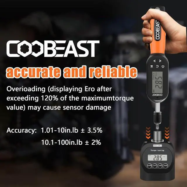 Alt view image 3 of 7 - 38pcs Digital Torque Screwdriver, 1.01-106.2 in-lbs/0.11-12 Nm, 1/4 inch Drive Electronic Adjustable Torque Wrench Set Vibration with Buzzer/LED Notification for Gunsmithing, Scope Mounting
