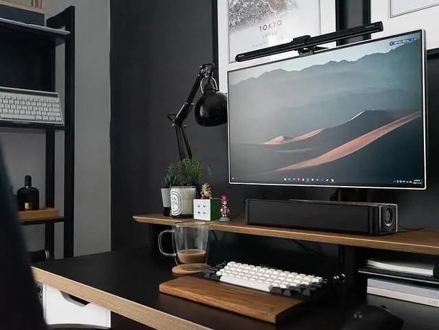 Alt view image 2 of 7 - Stage SE Under-Monitor Soundbar with USB Digital Audio and Bluetooth 5.3, Clear Dialog Surround by Sound Blaster, Powered via Adapter by DT