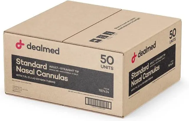 Alt view image 7 of 7 - Adult Standard Nasal Cannula  Straight with 7 ft (2.1m), Soft Green, Cannula Nasal Tubing for Oxygen, Highly Visible, Kink Resistant, Lightweight Tubing (50 Pack)