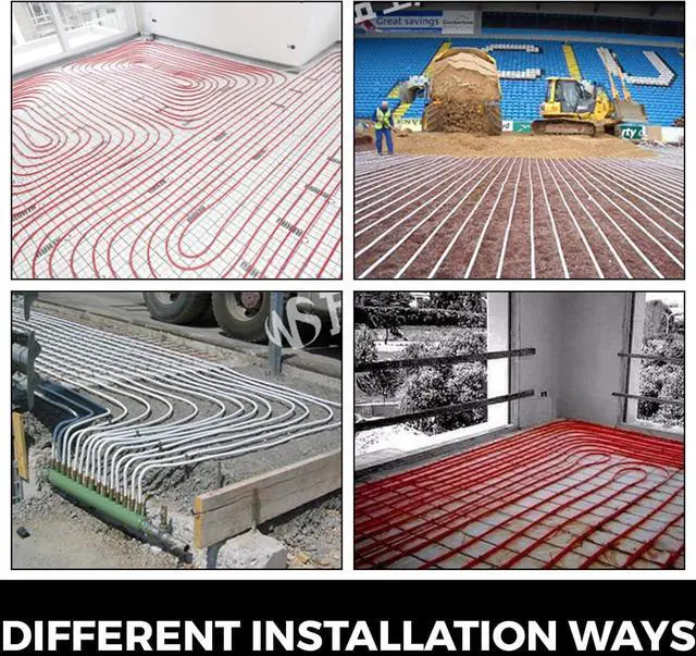 Alt view image 6 of 7 - Oxygen Barrier PEX Tubing - 1/2 Inch X 500 Feet Tube Coil - EVOH PEX-B Pipe for Residential Commercial Radiant Floor Heating Pex Pipe (1/2" O2-Barrier, 500Ft/Red)