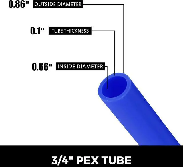 Alt view image 2 of 7 - Oxygen Non-Barrier PEX Tubing 300 Ft Blue 3/4 Inch PEX Pipe Radiant Heat Floor EVOH Pex-B Heat Durable Plumbing Flexible for Residential Commercial Heating Plumbing