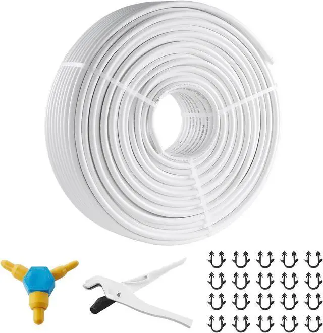 Main image of PEX-AL-PEX Tube, 656ft, 5/8'' Diameter Aluminum-Plastic Composite Pipe Oxygen Barrier Radiant Floor PEX Pipe, 0.08'' Thickness Radiant Heat Floor Plumbing Inner Aluminum Layer PEX Tubing Pipe