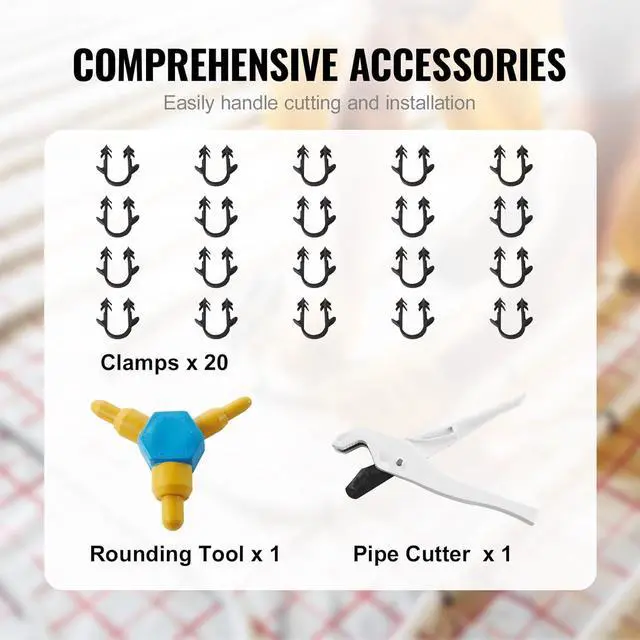 Alt view image 5 of 7 - PEX-AL-PEX Tube, 656ft, 5/8'' Diameter Aluminum-Plastic Composite Pipe Oxygen Barrier Radiant Floor PEX Pipe, 0.08'' Thickness Radiant Heat Floor Plumbing Inner Aluminum Layer PEX Tubing Pipe