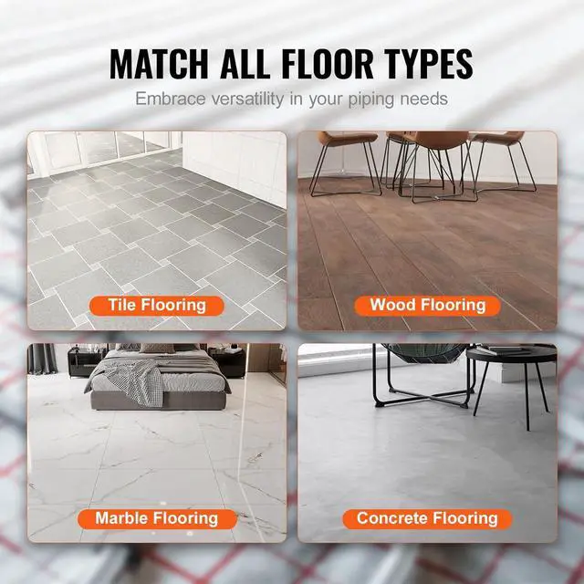 Alt view image 6 of 7 - PEX-AL-PEX Tube, 656ft, 5/8'' Diameter Aluminum-Plastic Composite Pipe Oxygen Barrier Radiant Floor PEX Pipe, 0.08'' Thickness Radiant Heat Floor Plumbing Inner Aluminum Layer PEX Tubing Pipe