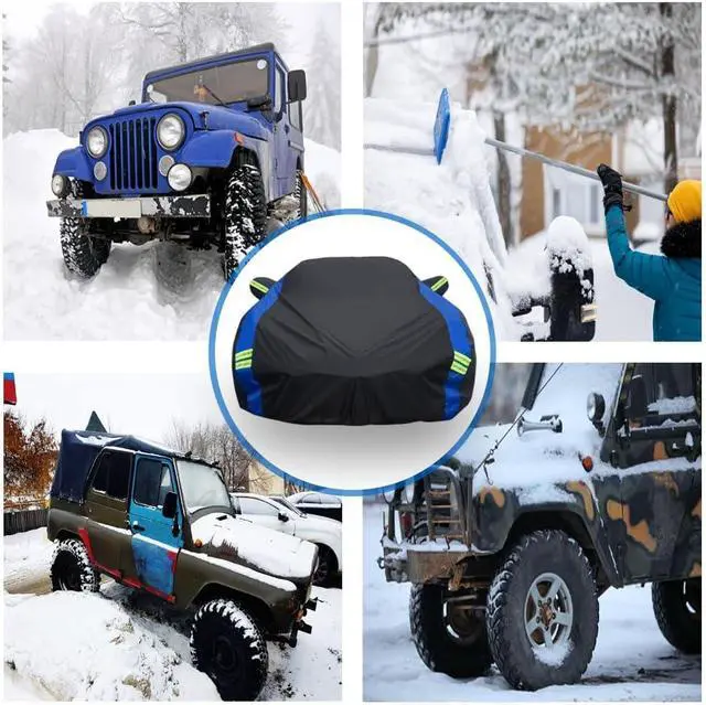 Alt view image 5 of 7 - for Chevrolet Corvette C4/C5/C6/C7 Car Cover Waterproof All Weather for Automobiles, Outdoor Full Exterior Covers Fit 1984-2019 Corvette C4/C5/C6/C7 with Windproof Strap and Driver Door Zipper