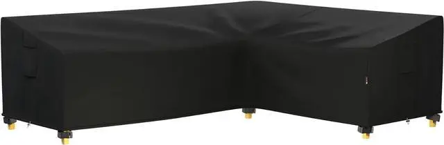 Main image of Outdoor Patio Furniture Cover for 120 x 90 inch L-Shaped Sectional Sofa, Waterproof Weatherproof Heavy Duty 600D Garden Cover for Outside L Shape Couch