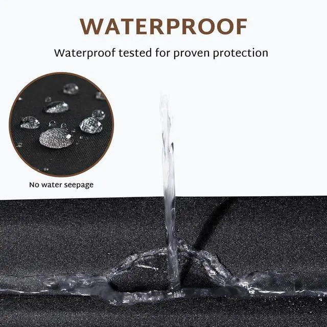Alt view image 7 of 7 - Outdoor Patio Furniture Cover for 120 x 90 inch L-Shaped Sectional Sofa, Waterproof Weatherproof Heavy Duty 600D Garden Cover for Outside L Shape Couch