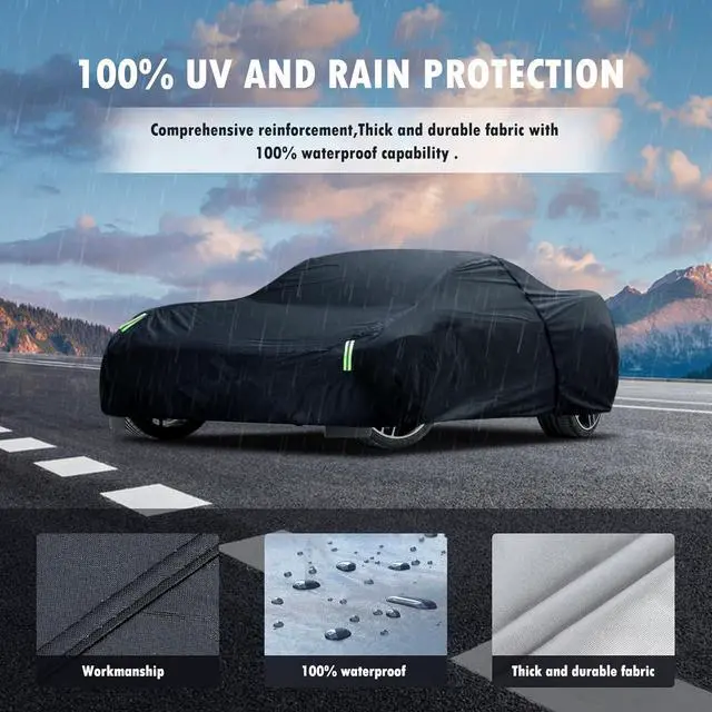 Alt view image 4 of 7 - Car Cover Custom Fit for Chevrolet Corvette C4 C5 C6 C7 C8 19802023, Waterproof All Weather Full Exterior Cover Rain Sun Snow Protect with Door Zipper (Not Include Mirror Pocket)