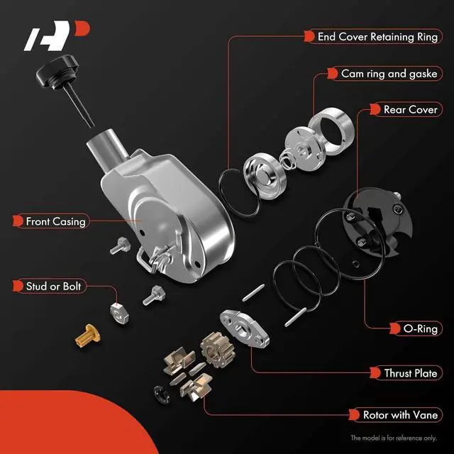Alt view image 4 of 7 - Power Steering Pump, with Reservoir, Compatible with Chevrolet & GMC & Cadillac & Hummer - 1996-2014 - Silverado 1500, Suburban 1500, Escalade, Cheyenne, Avalanche 1500, Sierra 1500, Yukon