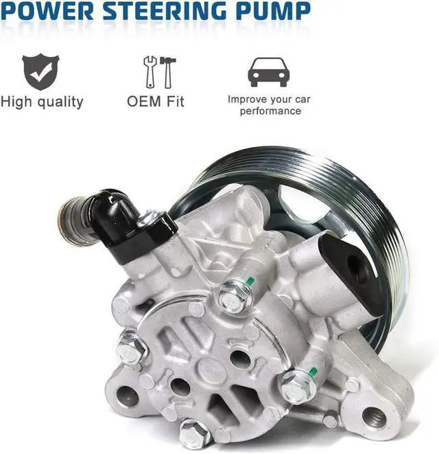 Alt view image 2 of 6 - Power Steering Pump Replacement For Compatible with 2008 2009 2010 2011 2012 Honda Accord 2.4L Power Assist Pump Replace # 21-5495