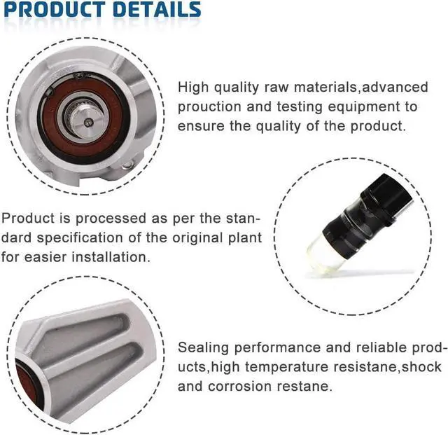 Alt view image 3 of 7 - Power Steering Pump Replacement Compatible with 2003-2007 Honda Accord 3.0L (not for 2.4L), 2003-2006 Acura MDX With Replace OE Part # 21-5349, 56110-RCA-A01, 56110-RCA-A02,06561-RCA-505RM