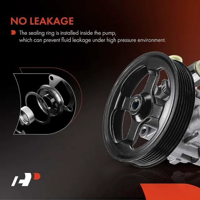 Alt view image 7 of 7 - Power Steering Pump, with Pulley, Compatible with Chrysler 200 2011-2014, Sebring 2007-2010 & Dodge Avenger 2008-2014, Journey 2009-2020, 2.0L 2.4L, Replace # 5151016AB, 63138N