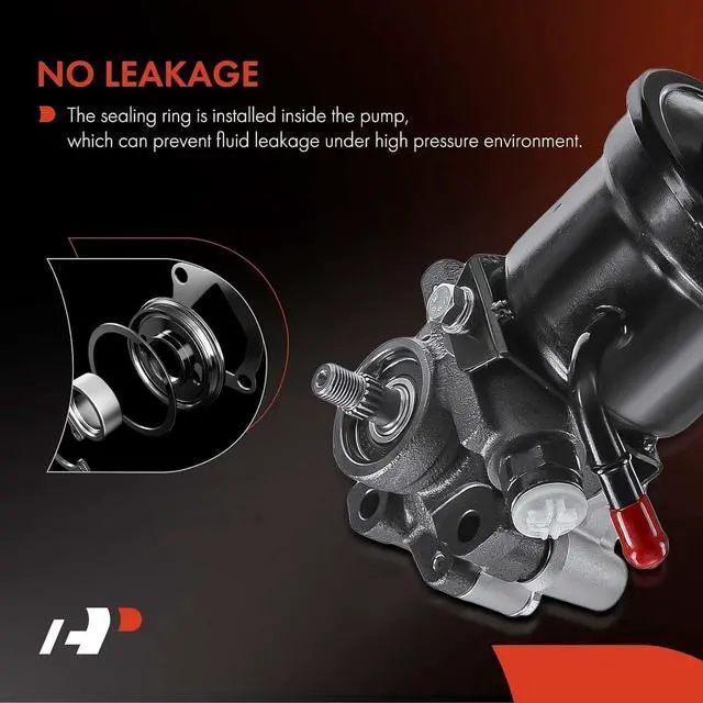 Alt view image 7 of 7 - Power Steering Pump, with Reservoir, Compatible with Toyota Tacoma 1996-2001, 4Runner 1996-2000, 2.4L 2.7L Gas, Replace # 6099PR, 44320-60260