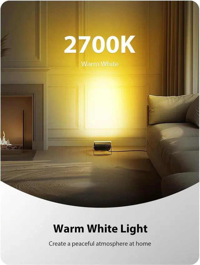Alt view image 4 of 7 - 2 Pack RGBW LED Flood Light 800W Equivalent, 100W Color Changing Floodlight with 44 Keys Remote, 2700K Warm White IP66 Waterproof Spot Lights Outdoor, Uplights for Stage, Party