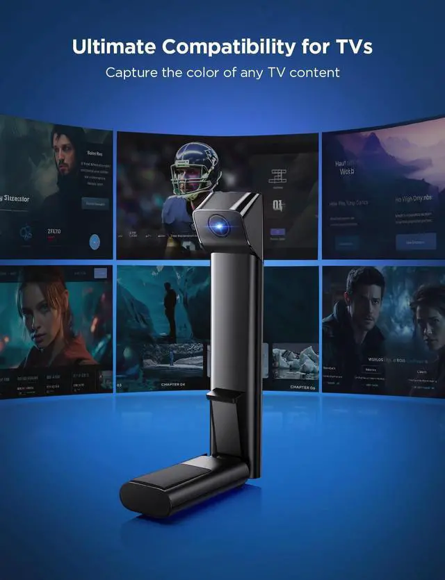 Alt view image 6 of 7 - TV Backlight 3 Lite with Fish-Eye Correction Function Sync to 40-50 Inch TVs, 7.8ft RGBICW Wi-Fi LED Strip Lights with Camera, 4 Colors in 1 Lamp Bead, Voice and APP Control, Adapter